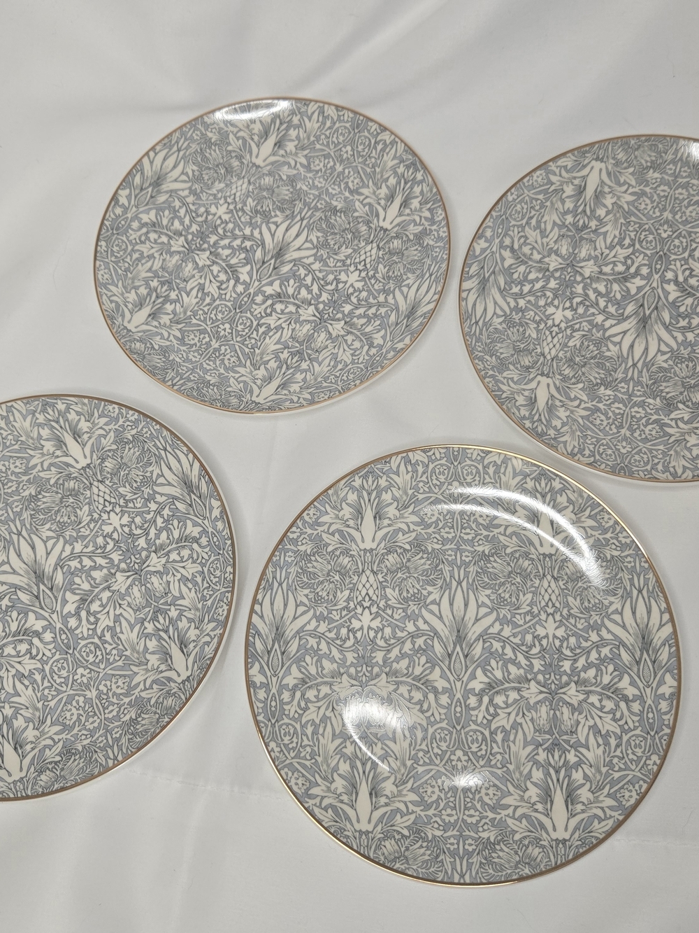 Morris & Co Set of 4 Snakeshead Appetizer Dessert Plates 6.5" NEW Fine China